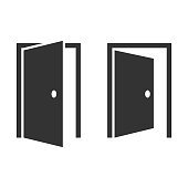 Open Door Icon Vector Design.