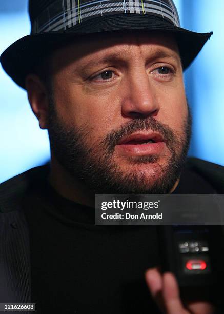 Kevin James is interviewed on the red carpet at the "Zookeeper" Australian premiere on August 21, 2011 in Sydney, Australia.