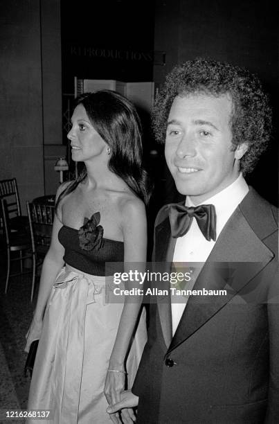 American actress Marlo Thomas and media executive and businessman David Geffen attend the Glory of Russian Costume Exhibition, held in the...