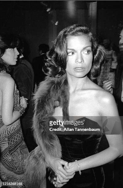 Nicaraguan model and actress Bianca Jagger attends the Glory of Russian Costume Exhibition, held in the Metropolitan Museum of Art Costume Institute,...