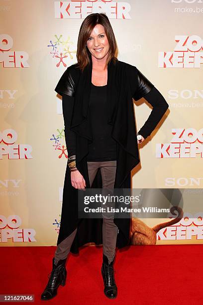 Kylie Gillies arrives at the "Zookeeper" Australian premiere at Event Cinemas at Westfield Bondi Junction on August 21, 2011 in Sydney, Australia.