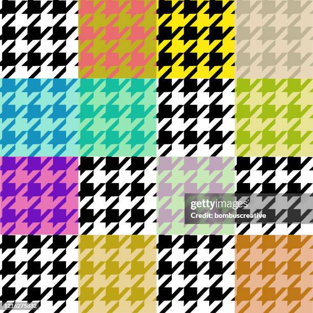 houndstooth vector pattern - houndstooth stock illustrations