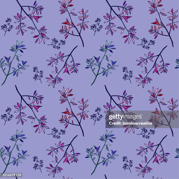 floral vector seamless pattern - couple decorating stock illustrations