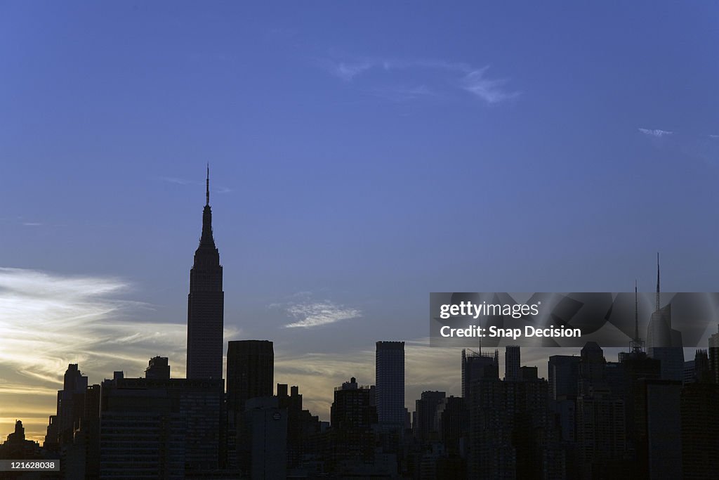 Manhattan Skyline at Sunset, New York City, NY