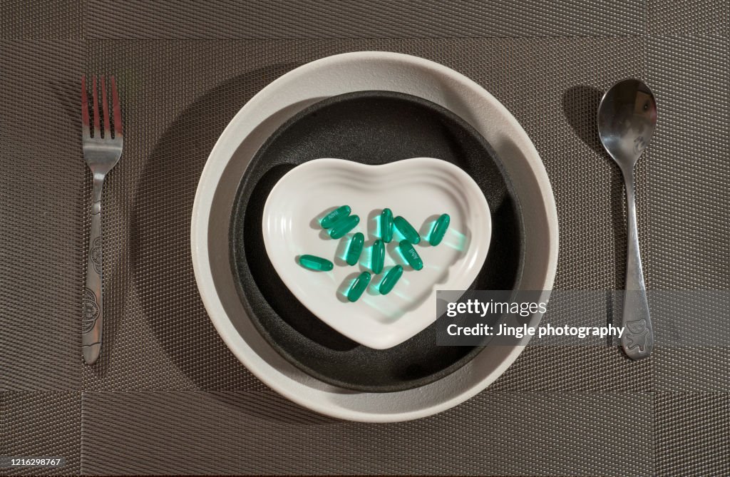 Medication in plate