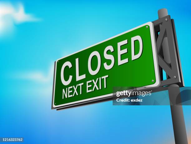 ilustraciones, imágenes clip art, dibujos animados e iconos de stock de señal de carretera de zona cerrada - stop sign pole