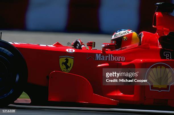 Michael Schumacher in action in his Ferrari during practice for the Formula 1 Canadian Grand Prix at the Circuit Gilles Villeneuve in Montreal,...