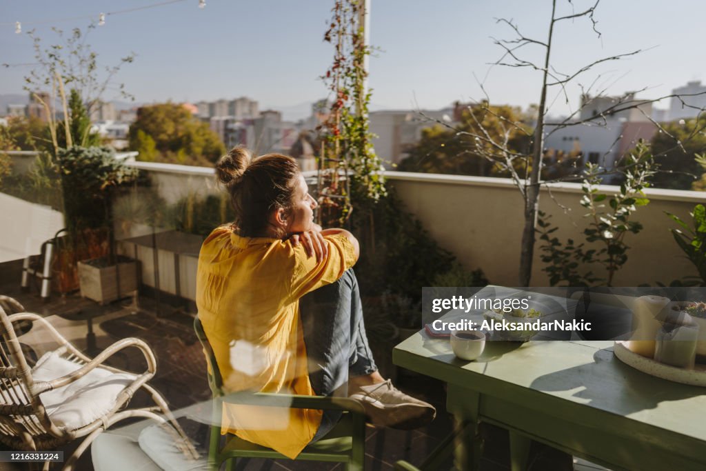 Enjoying spring on my balcony