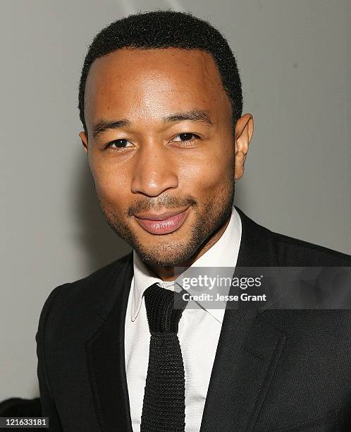 John Legend attends the Sade/John Legend Concert Official After Party sponsored by MARTINI Moscato d'Asti at Cafe Entourage on August 20, 2011 in...