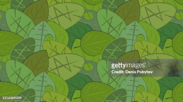 colorful seamless leafy background. - chlorophyll stock illustrations