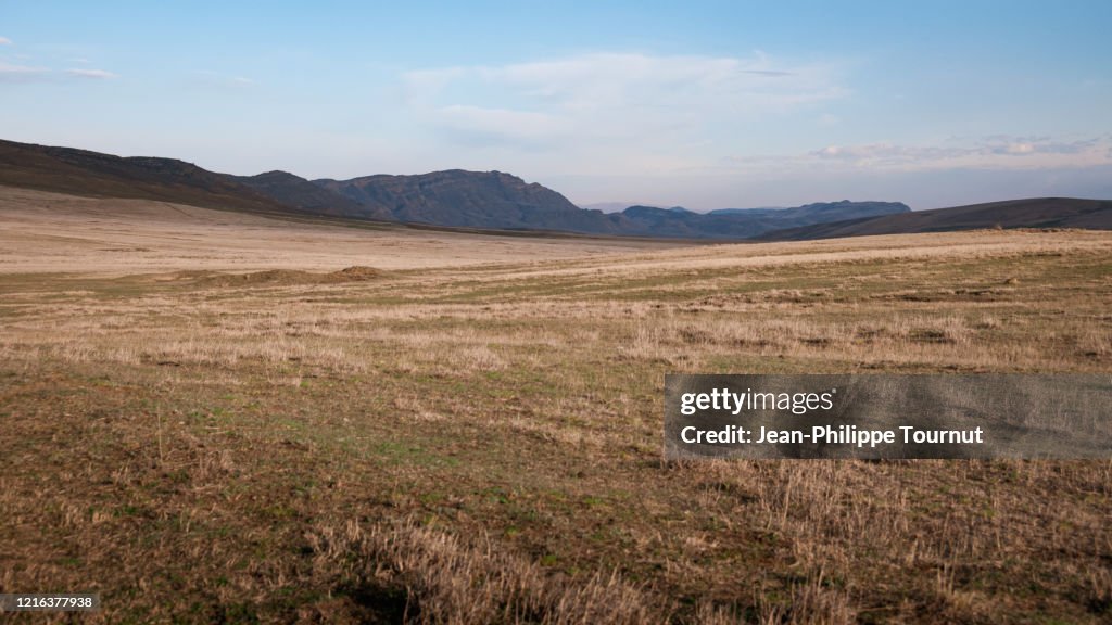 Georgian steppe near David Gareja Monastery, Kakheti region, Eastern Georgia