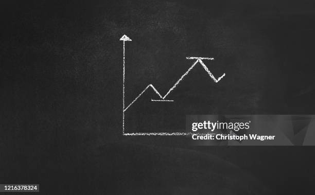 kreide tafel - diagramm - diagramm foto e immagini stock