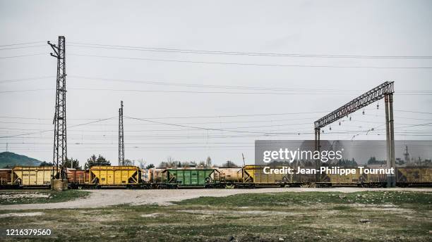 similar but different - a train in southern georgia, eurasia - georgia country stock pictures, royalty-free photos & images
