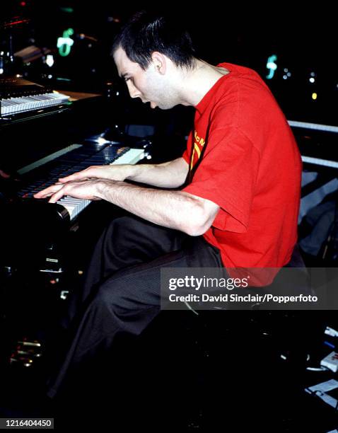 English jazz musician and pianist Matthew Bourne performs live on stage during the Perrier Jazz Awards at the Cafe de Paris in London on 5th April...