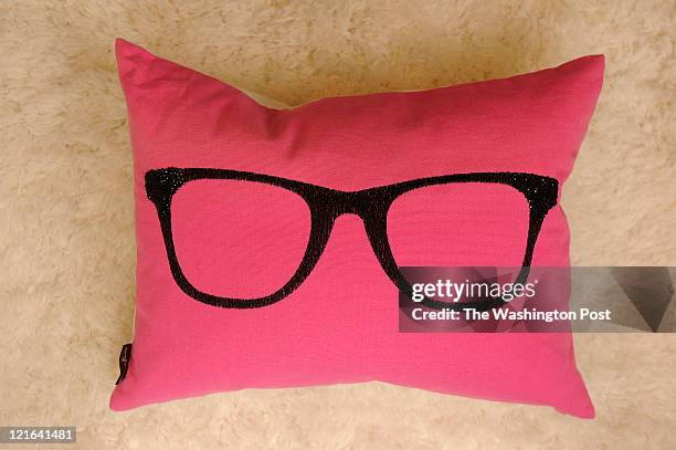 August 8: A pillow that is offered for sale by Dormify is seen at the offices of Dormify and Hirshorn Zuckerman Design Group Inc. On Monday August 8,...