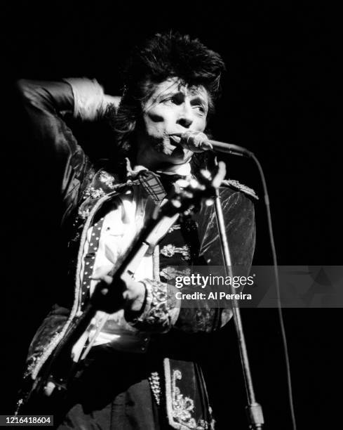 March 09: Musician Johnny Thunders Performs at the Beacon Theater on March 31, 1989 in New York City