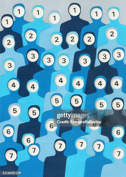 Male Numbers Rows Of Numbered Men High-Res Vector Graphic - Getty Images