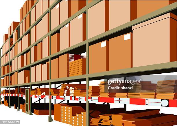 stockillustraties, clipart, cartoons en iconen met warehouse - trunk furniture