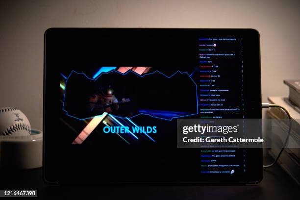 In this photo illustration, Outer Wilds win the Best Game Award during the BAFTA Games Awards 2020 online stream on April 02, 2020 in London,...