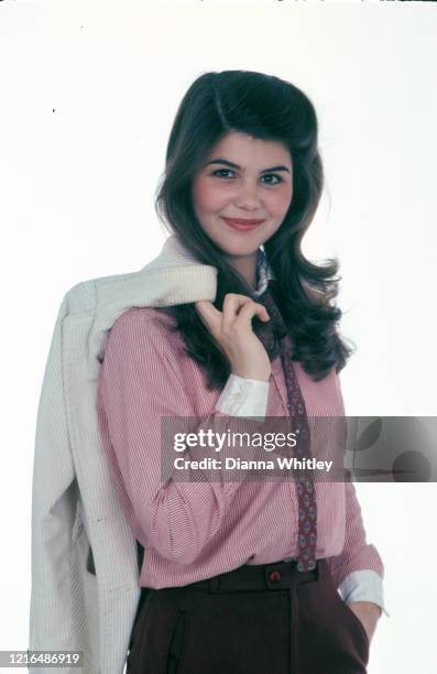 Young Lori Loughlin when she had her first acting job in the soap opera The Edge of Night, approximately 1983