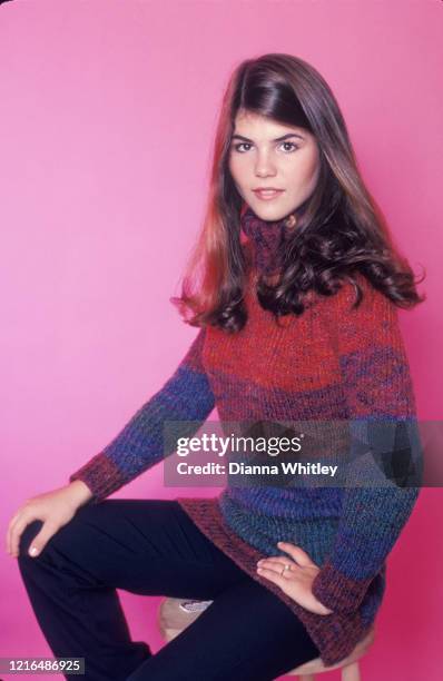 Young Lori Loughlin when she had her first acting job in the soap opera The Edge of Night, approximately 1983