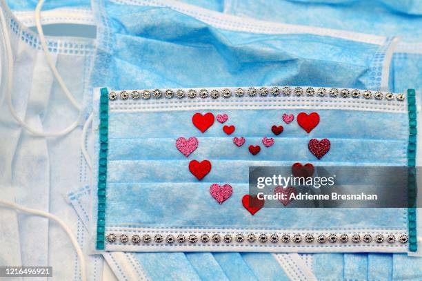 surgical mask bling bling - rhinestone stock pictures, royalty-free photos & images