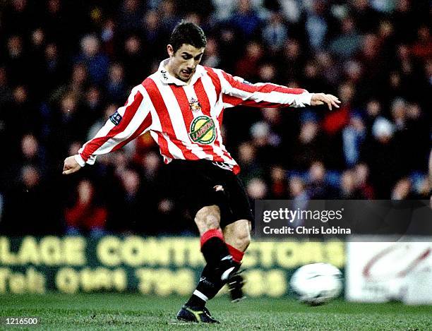 Kevin Phillips of Sunderland shoots against Bury in the Nationwide Division One match at Gigg Lane in Bury, England. Sunderland won 5-2. \ Mandatory...