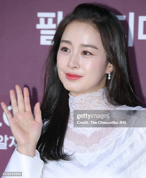 Kim Tae-Hee attends Cellcure Collection Launching Event at Gangnam Celltrion Skincure Flagship Store on November 29, 2019 in Seoul, South Korea