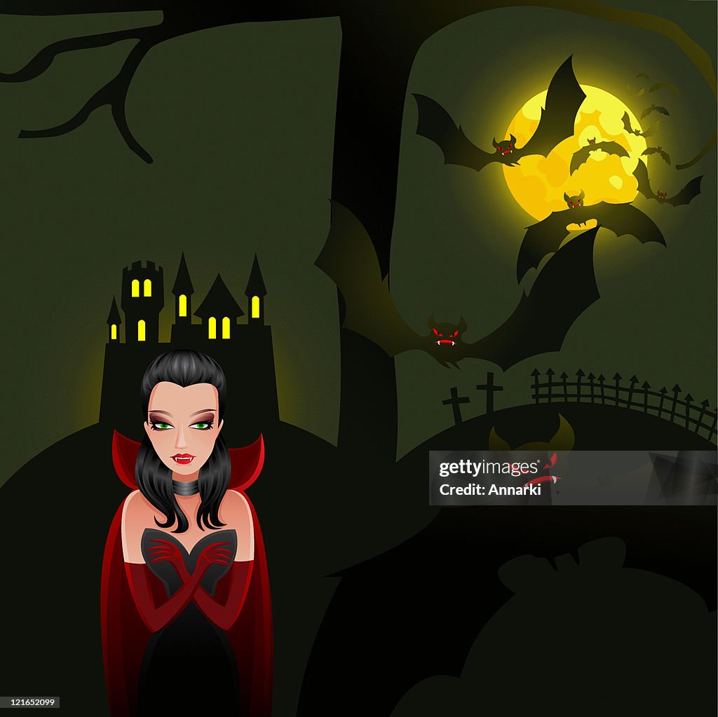 Hembra Vampiro De Pie Fuera Del Castillo De Noche Ilustración de stock - Getty Images Hembra Vampiro De Pie Fuera Del Castillo De Noche Ilustración de stock - Getty Images