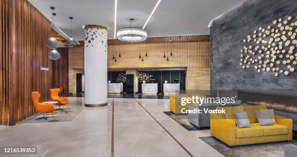 lobby in a luxury hotel in moscow - vip reception stock pictures, royalty-free photos & images