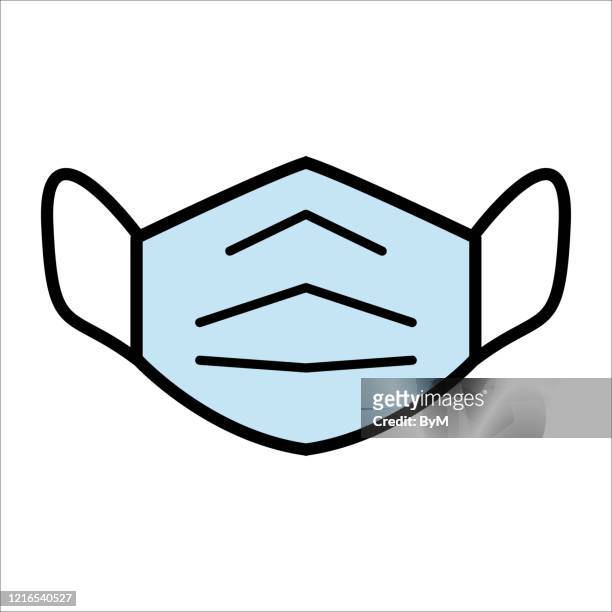 ilustrações, clipart, desenhos animados e ícones de protetor bucal, máscara, ilustração do ícone do vetor de medicina - máscara respiratória
