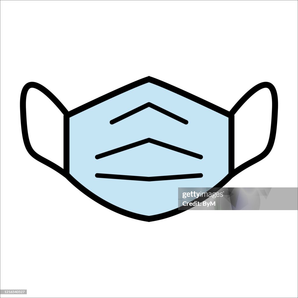 Mouth guard, Mask, Medicine Vector Icon Illustration