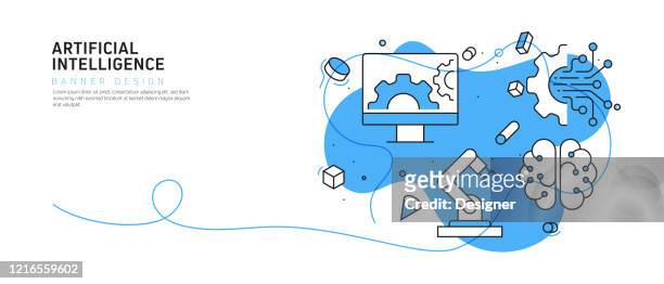 artificial intelligence concept vector illustration - manufacturing stock illustrations