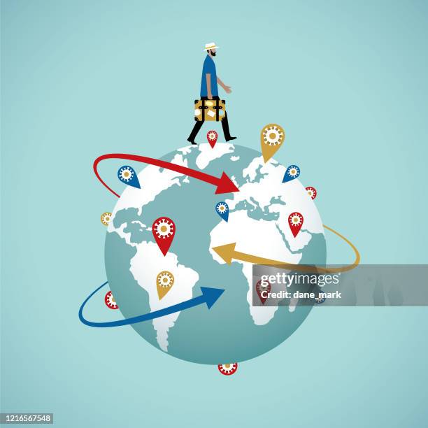 travel and covid-19 - medical tourism stock illustrations