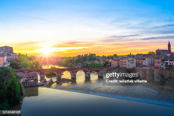 albi in a summer sunny day,france - albi stock-fotos und bilder