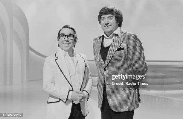 Comedians Ronnie Corbett and Jimmy Tarbuck filming for the BBC television show 'Ronnie Corbett's Saturday Special', March 3rd 1979.