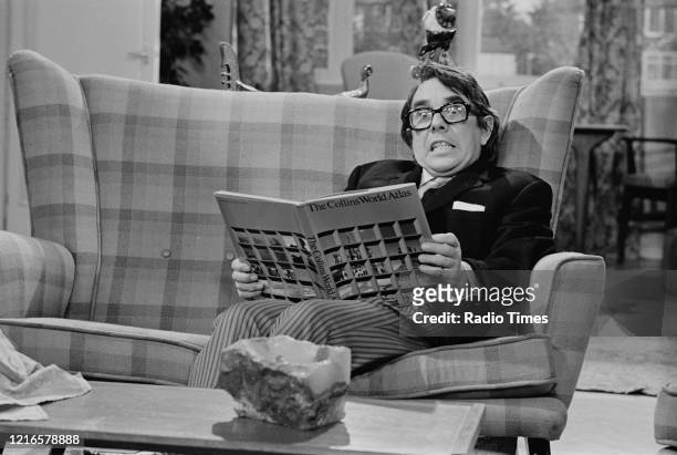 Comedian Ronnie Corbett in a scene from the BBC television series 'Now Look Here', October 19th 1972.