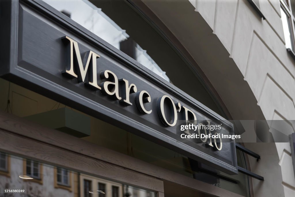 The Marc O´ Polo Logo is seen on the facade of the Marc O´ Polo store ...
