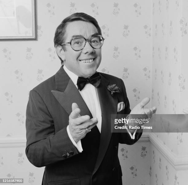 Comedian Ronnie Corbett for the BBC television special 'Royal Variety Performance', November 1984.