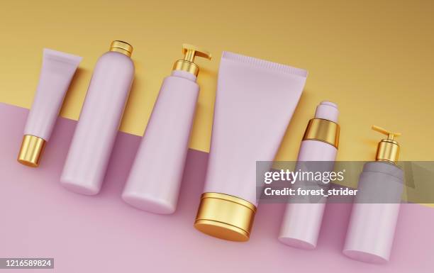 ensemble de modèle de cosmétiques de soins de santé - cosmétique photos et images de collection