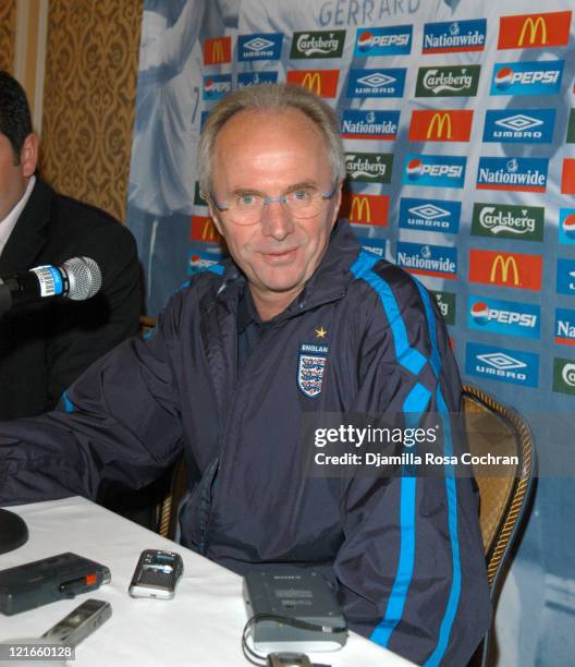 Sven Goran Eriksson during England Press Conference - May 30, 2005 at Barclay Intercontinental Hotel in New York City, New York, United States.