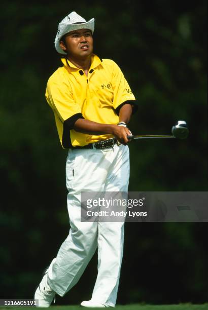 Shingo Katayama of Japan during the 83rd PGA Championship golf tournament on 19th August 2001 at the Atlanta Athletic Club Highlands Course in...