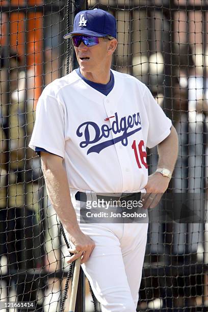 Los Angeles Dodgers Managers Jim Tracy during workouts at Dodgertown in Vero Beach,Florida Monday, February 21, 2005.