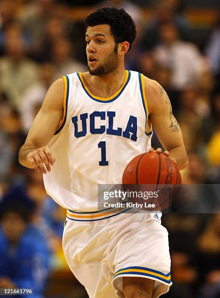 Sophomore guard Jordan Farmar during 66-45 victory over USC in Pacific-10 Conference basketball game at Pauley Pavillion in Westwood, Calif. On...