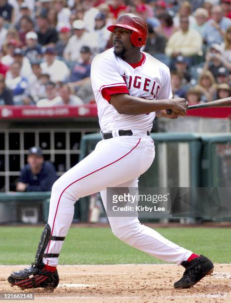 Vladimir Guerrero of the Los Angeles Angels of Anaheim during 10-1 loss to the New York Yankees at Angel Stadium in Anaheim, Calif. On Sunday, April...