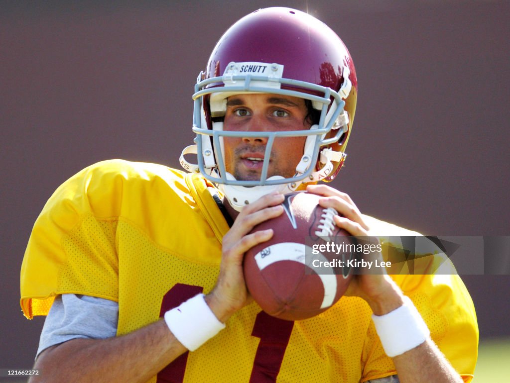 NCAA Football - USC Training Session - August 23, 2005