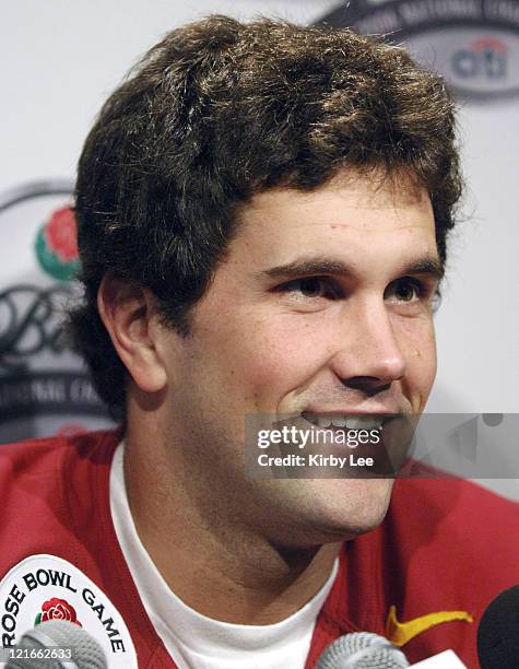 Quarterback Matt Leinart at Rose Bowl Media Day at the Home Depot Center in Carson, Calif. On Monday, January 2, 2006.