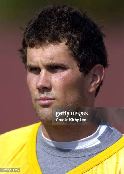 Quarterback Matt Leinart during football practice at Howard Jones Field in Los Angeles, Calif. On Friday, August 20, 2004.