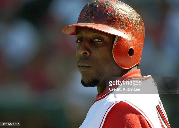Vladimir Guerrero of the Anaheim Angels during 2-0 loss to the Texas Rangers at Angel Stadium in Anaheim, Calif., on September 18, 2004.