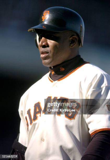 Barry Bonds of the San Francisco Giants during 9-3 victory over the Los Angeles Dodgers at SBC Park on Thursday, June 24, 2004.